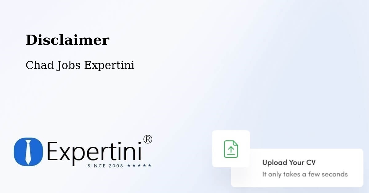 Disclaimer – Mongo - Chad Jobs Expertini